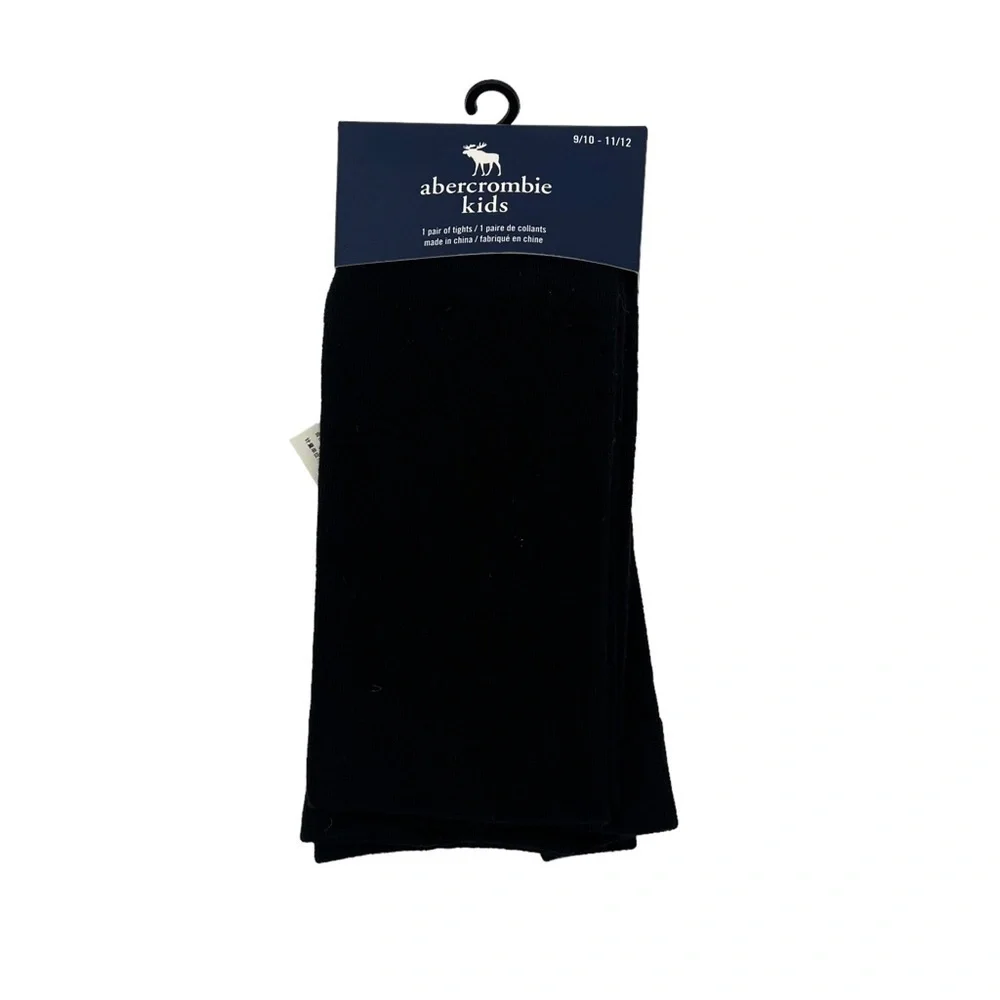 Abercrombie & Fitch Kids Girls Black Tights Size 9/10 to 11/12 NEW